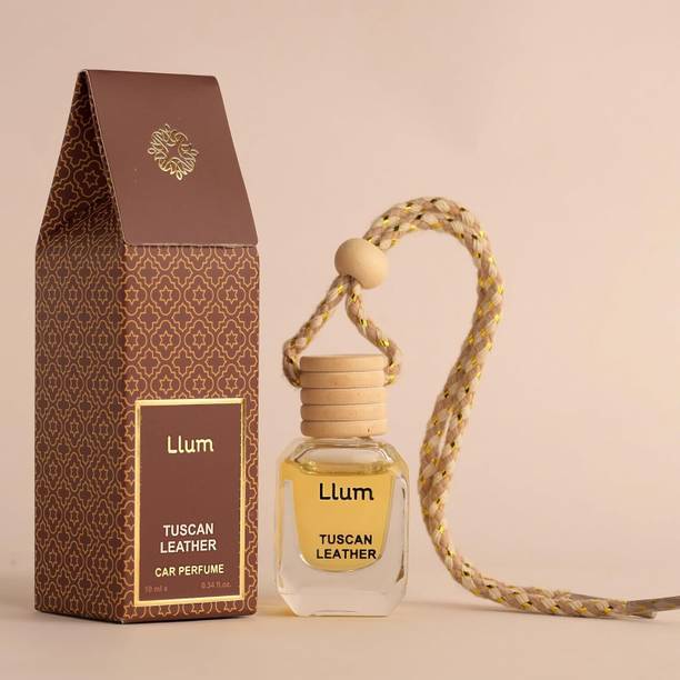 Llum Tuscan Leather Hanging Car Air Freshener Luxury, Organic Toxin-Free Diffuser Car Freshener Diffuser Tuscan Leather Hanging Car Air Freshener | 10ml, Pack of 1 | Luxury Organic Toxin-Free Perfume | Long-Lasting Fresh Aroma Interior Accessory