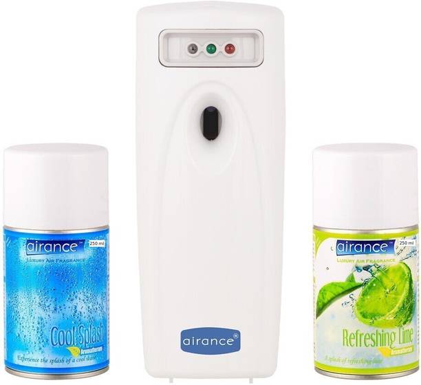Airance Refreshing Lime, Cool Splash Automatic Spray, Spray, Refill Automatic Room Freshner With Combo Of Two Air Freshener Refills