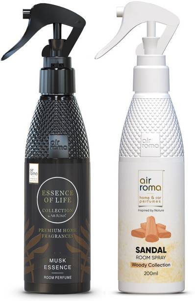 Airroma Musk and Sandal Air Freshener Car Freshener Spray Long-lasting Odour Eliminator for Home, Hotel Rooms, Toilet & Office Use