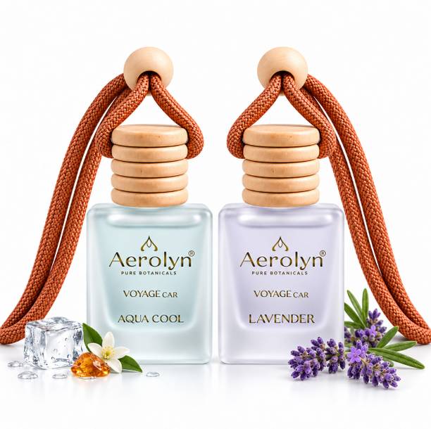 aerolyn Aqua cool,Lavender Car Freshener Diffuser Luxury Hanging Car Freshener, Long-Lasting Formula, perfume air freshener