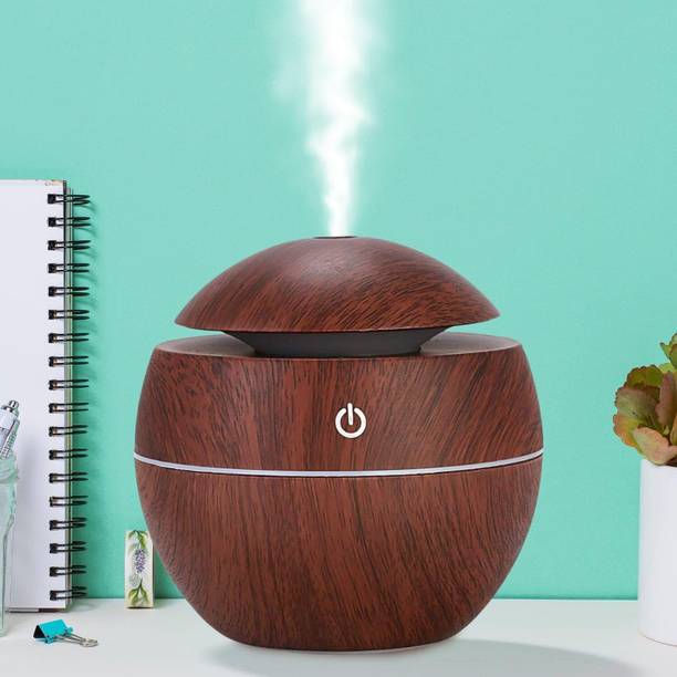 CRITICS PICKS Floral Aroma Oil Cp Wooden Style Ultrasonic Cool Mist Humidifier for Room Moisture Aroma Diffuser