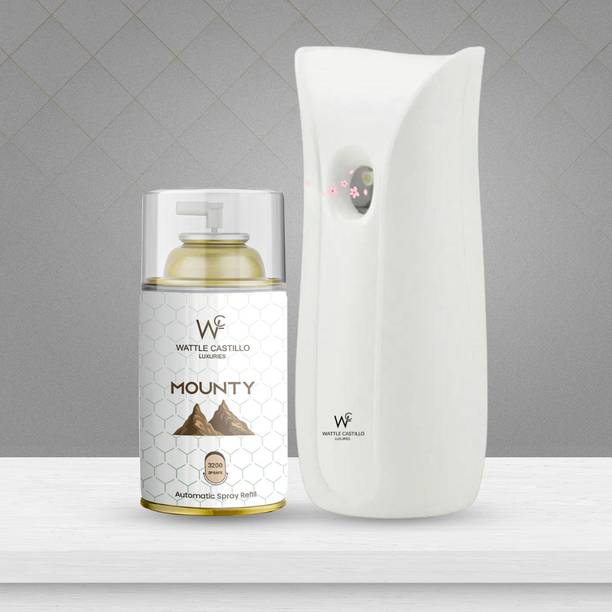 Wattle Castillo Automatic Room Air Freshener Kit (Air Dispenser + Mounty- 265ml) 3000+Sprays Automatic Spray WCL-265ml-Machine01-Mounty