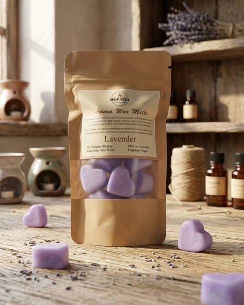 URBAN FLICKER Lavender Diffuser Luxury Lavender Aroma Wax Melt | Hand-Poured Pure Soy Wax | 100g Pack