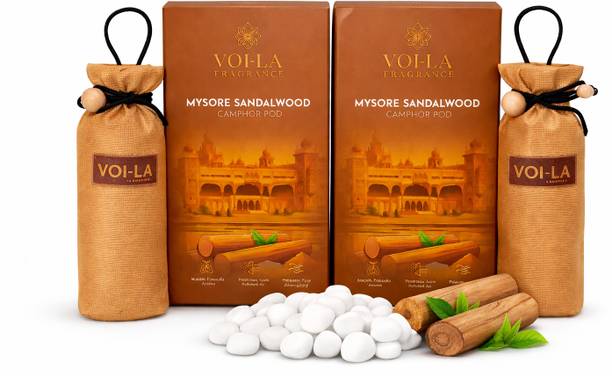 VOILA Mysoor Sandalwood Luxury Camphor Cone, Natural Airfreshner For Cars,Homes ,offices Potpourri MYSOR SANDALWOOD