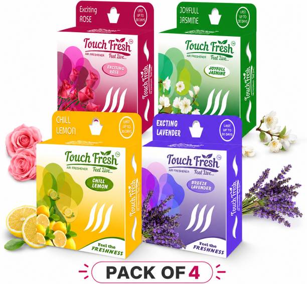 Touch Fresh Rose, Jasmine, Lemon, Lavender Blocks Air Freshener Blocks for Bathroom & Room | Long Lasting Fragrance 30 Days