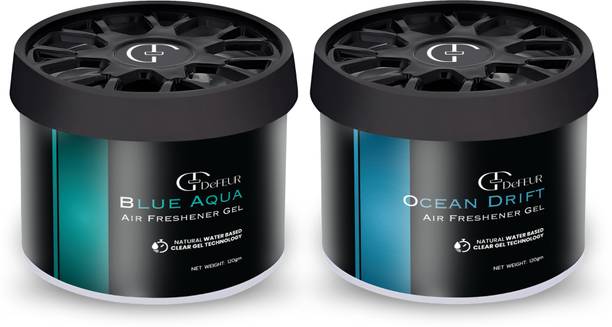 DeFEUR Blue Aqua & Ocean Drift Long, Gel Car Perfume, Long lasting Upto 45 Days Car Freshener Diffuser Gel Car Perfume Gel