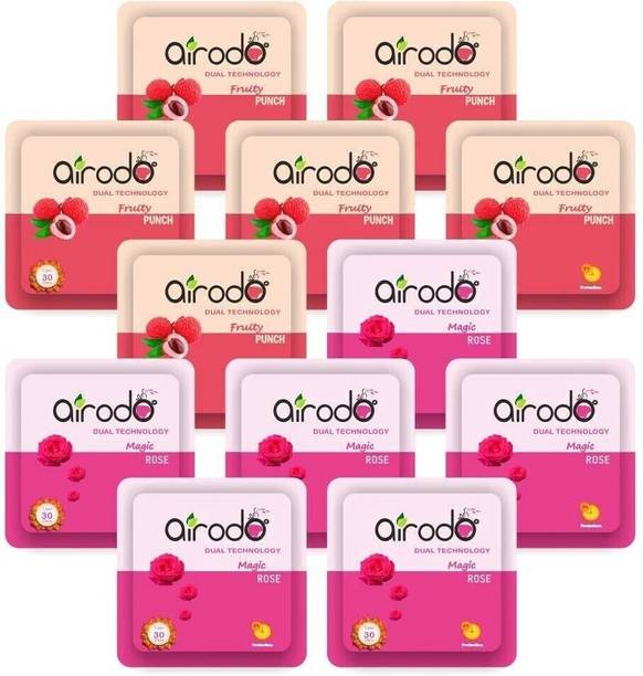 AIRODO Power Pocket Gel Air Freshener | Assorted Mix Scents | Pack of 12 Refill Power Pocket Gel Air Freshener