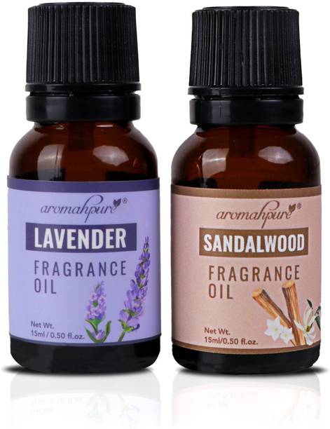 Aromahpure Lavender and Sandalwood Aroma Oil for Home Fragrance | Helps in Meditation |Best for Aromatherapy |IFRA Certified