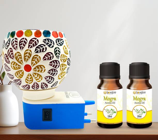 Boxglee Multifragrance Aroma Oil Premium Kapoor Dani with 2 Mogra Oils (10ML) for Home & Office Décor