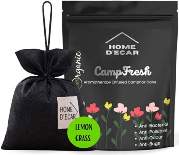 Home décor Lemon Potpourri 100% Organic Camphor Square (Lemon Grass) Air Freshener For Car, Wardrobe