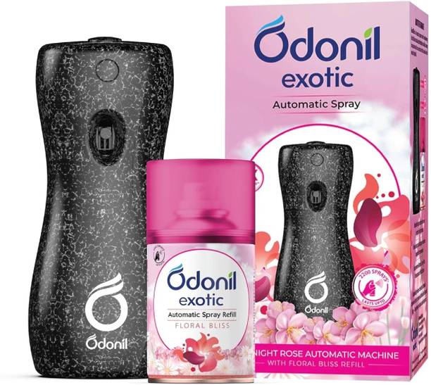 Odonil Floral Bliss Automatic Spray Exotic Automatic Spray - 225ml |Machine + Refill |Floral Bliss |2x Long Lasting