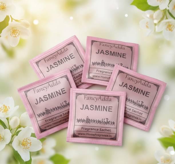 Fancyadda Jasmine Potpourri Jasmine Fragrance Sachets for Wardrobes, Closets & Drawers - Long-Lasting Freshness (Pack of 10)