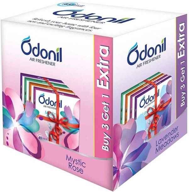 Odonil LEVENDER, JESMINE, MYSTIC ROSE , ORCHID DEW, Assorted Blocks(pack of 4) Blocks mystic rose