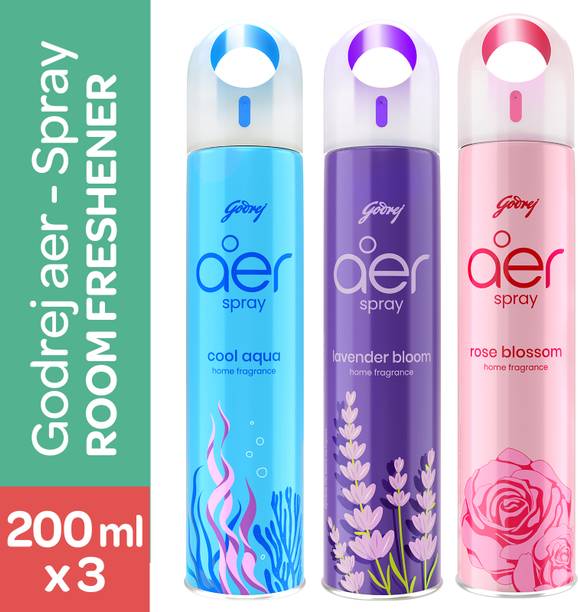 Godrej Aer Cool Aqua, Lavender, Rose Spray Air Freshener