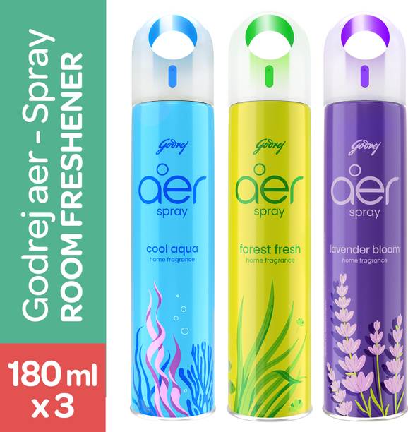 Godrej Aer Cool Aqua, Fresh Lush Green, Lavender Spray Air Freshener