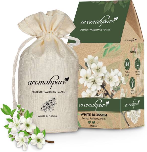Aromahpure Premium Car Perfume Fragrance Flakes - White Blossom ,Luxury Car Air Freshener Car Freshener Diffuser Premium Car Perfume Fragrance Flakes - White Blossom ,Luxury Car Air Freshener