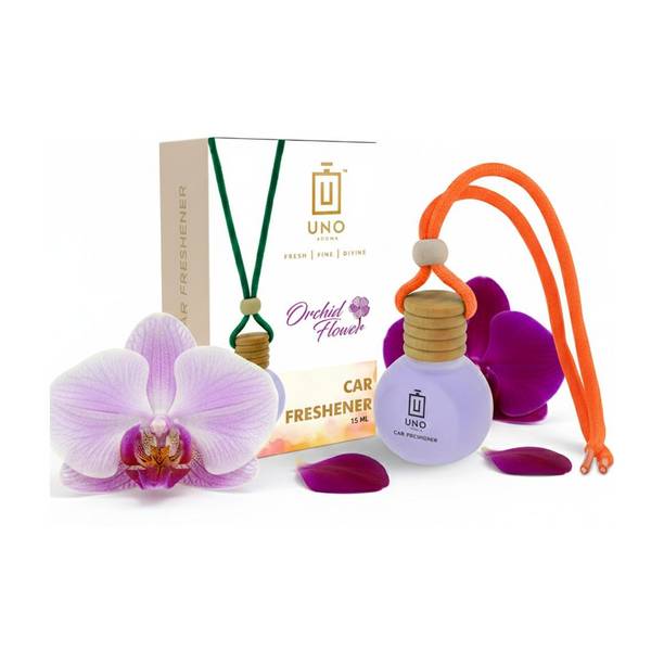 UNO AROMA Orchid Flower Fragrance Car Freshener Diffuser Car Freshener Hanging/Car Perfumes Accessories Long Lasting Good Smell Fragrance