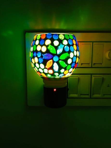 PeepalComm Electric Kapoor Dani Lamp with Switch to Toggle Between Burner and Lamp With_D 1 Aroma Oil, Diffuser, Diffuser Set Electric Kapoor Dani Oil Burner Lamp with Switch to Toggle Between Burner and Lamp With 1 High Scented Oil Of 10 Ml ( Color Pattern Design may Assorted Shipped As Per Availablity) F