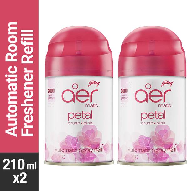 Godrej Matic Room Freshener - Petal Crush Pink Automatic Spray For Home & Office