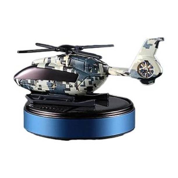 LAVITRA Aroma Car Freshener Diffuser Solar Powered Fan Rotating Military Helicopter Car Ocean Oil Air Freshener