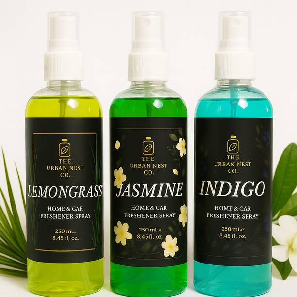 The Urban Nest Co. Lemongrass Jasmine Indigo Freshener Triple Combo Home Car Spray lemongrass-jasmine-indigo