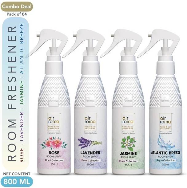 Airroma Air Freshener for Home & Office, Long-Lasting Fragrance Spray Pack of 4 Air Freshener Spray