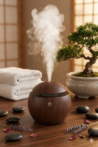 VINTRIX Warm Cinnamon, White Musk Automatic Spray, Diffuser, Diffuser Set PureMist RGB Wood Humidifier