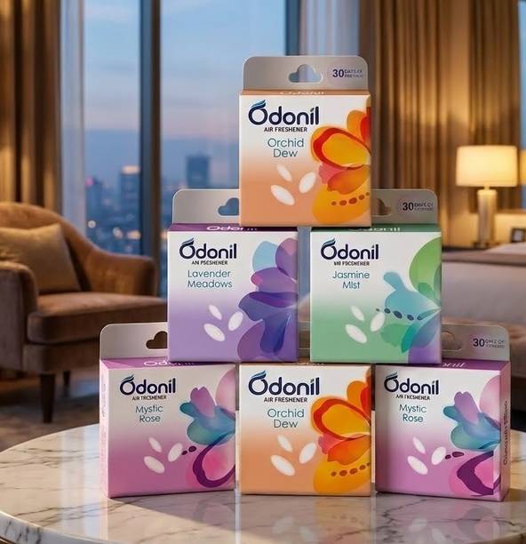 Odonil Lavender meadows, Long Lasting Odour, Assorted Blocks Blocks Air Freshener Spray | Non-Sticky | Quick Dry Formula