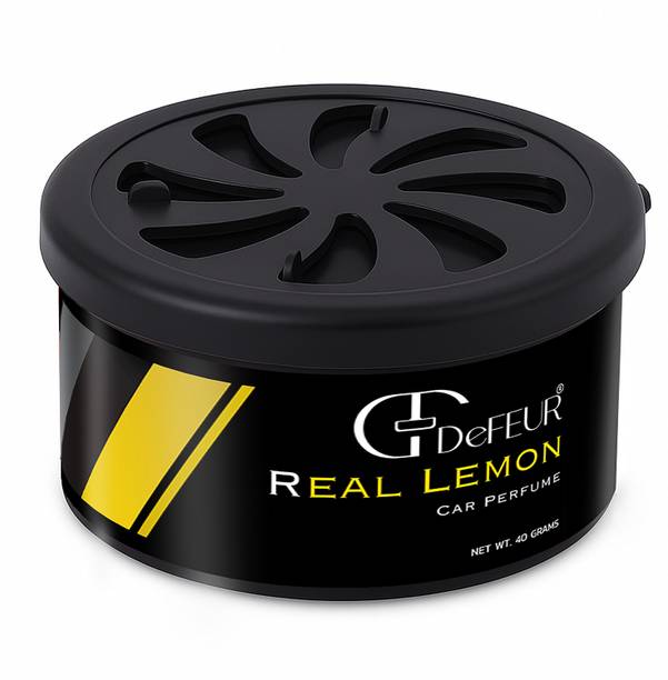 DeFEUR Organic Real lemon Car Perfume, Non-Liquid Fiber Freshener, Long-Lasting, Lemon Car Freshener Blocks Fiber Car Perfume