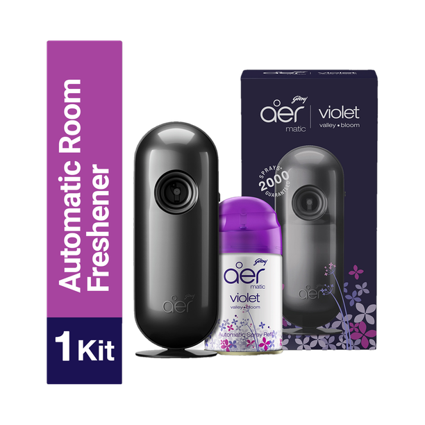 Godrej Aer Matic Room Freshener - Violet Valley Bloom Automatic Spray Matic Combi