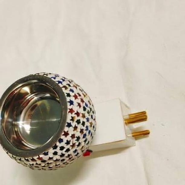 peepalcomm Electric Kapoor Dani Lamp with Switch to Toggle Between Burner and Lamp With_B 1 Aroma Oil, Diffuser Electric Kapoor Dani Oil Burner Lamp with Switch to Toggle Between Burner and Lamp With 1 High Scented Oil Of 10 Ml ( Color Pattern Design may Assorted Shipped As Per Availablity) D
