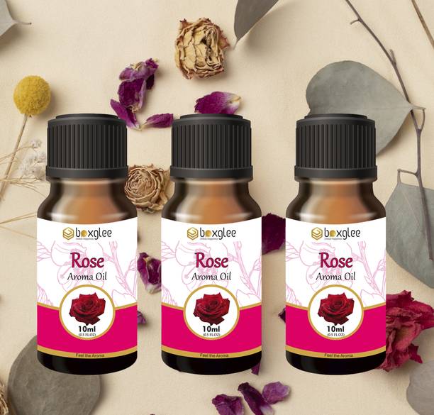 Boxglee multi fragrance Aroma Oil Rose Aroma Oil 10ml (Pack of 3 PCS) for Diffuser & Home Fragrance
