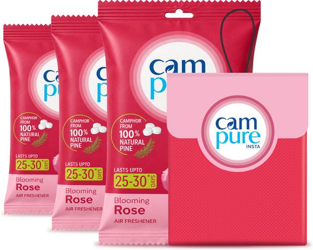 CamPure Insta Cone Rose (Pack of 3) Room, Car and Air Freshener & Mosquito Repellent Potpourri Camphor Insta Cone Rose (Pack of 3) Room, Car and Air Freshener & Mosquito Repellent