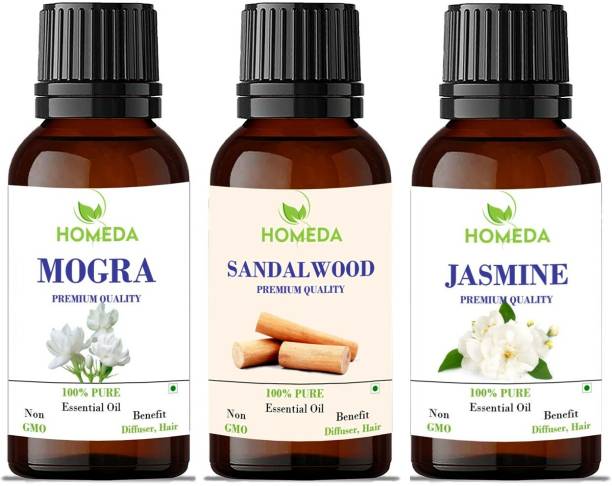 Homeda Sandalwood, Mogra and Jasmine Aroma Oil