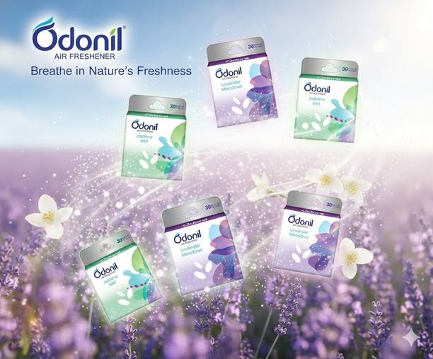 Odonil Jasmine and Lavender, Long Lasting Odour, Assorted Blocks(pack of 4) Blocks mystic rose