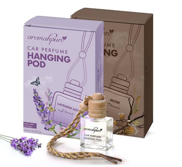 Aromahpure Lavender and Musk Car Freshener Diffuser Pack of 2 Hanging Pod Air Freshener