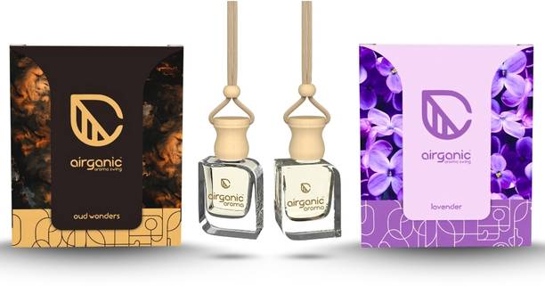 Airganic Aroma Swing Combo Offer : Oud Wonder & Lavender Car Freshener Diffuser