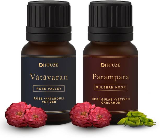Diffuze Royal Rose Duo Aroma Oil Natural and Undiluted Premium Quality Aroma Diffuser Oils
