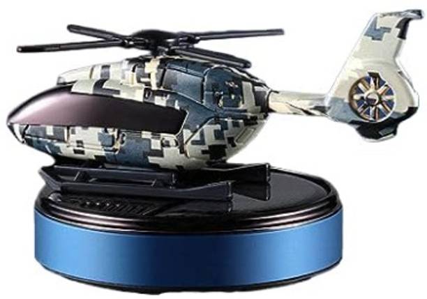 LAVITRA Aroma Car Freshener Diffuser Solar Powered Fan Rotating Military Helicopter Ocean Oil Car Air Freshener