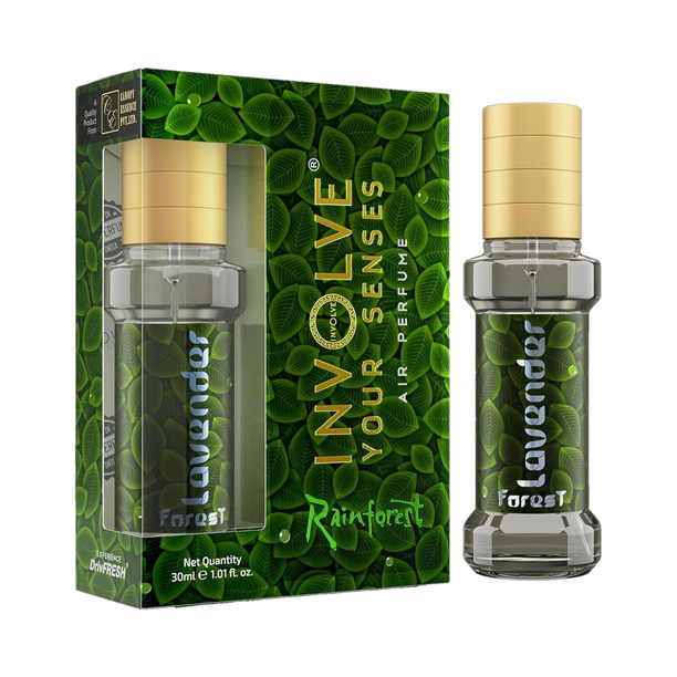 Involve Rainforest Lavender Spray Car Air Perfume | Car Freshener Spray Fine Fragrance Car Scent Air Freshener | Car accessories interior | Long-lasting fragrance | Car perfume (30 ml)