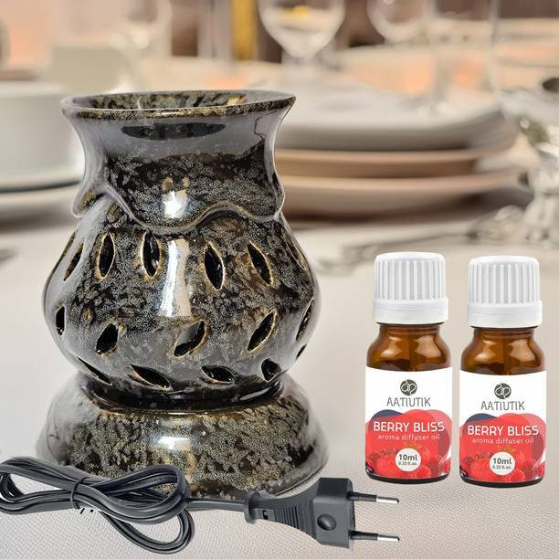Aatiutik Berry Bliss Home Fragrance Oil Burner, Electric Air Freshener Aroma Diffuser Aroma Ceramic Electric Diffuser