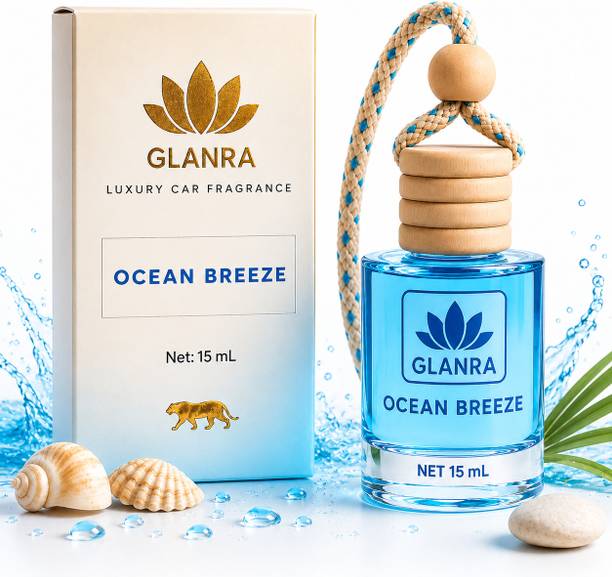 Glanra Ocean Breeze Car Freshener Diffuser Fresh Cool Aqua Luxury Cabin Fragrance | Upto 45 Days Longivity