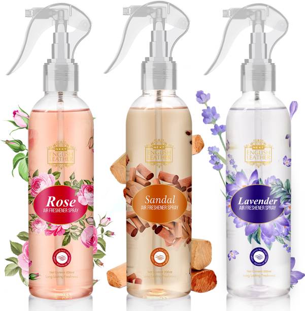 NEXT English Leather Rose, Sandal and Lavender, Nature's Air Freshener Car Freshener Spray Rose Sandal Lavender Air Freshener