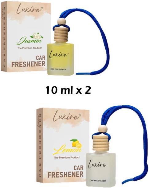 LUXIRE JASMINE Car Freshener Diffuser JASMINE & LEMON Car Freshener (Pack of 2)