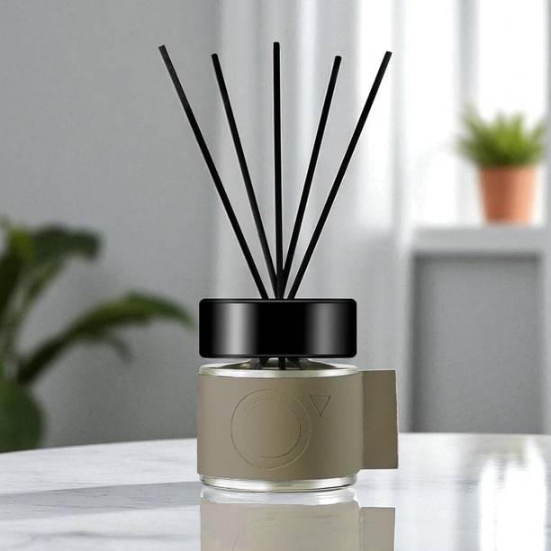 MANGO STYLE Black Orchid Diffuser Set Black Orchid Reed Diffuser Set - 100 ml with 5 Reed Sticks | Long-Lasting Natural Fragrance Oil | Home Aromatherapy Air Freshener for Bedroom, Bathroom, Office & Living Room | Ideal for Gifting