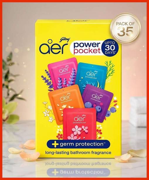 Godrej Aer Power Pocket Assorted Fragrance Blocks Aer Power Pocket Bathroom Deodorizer Scent Blocks