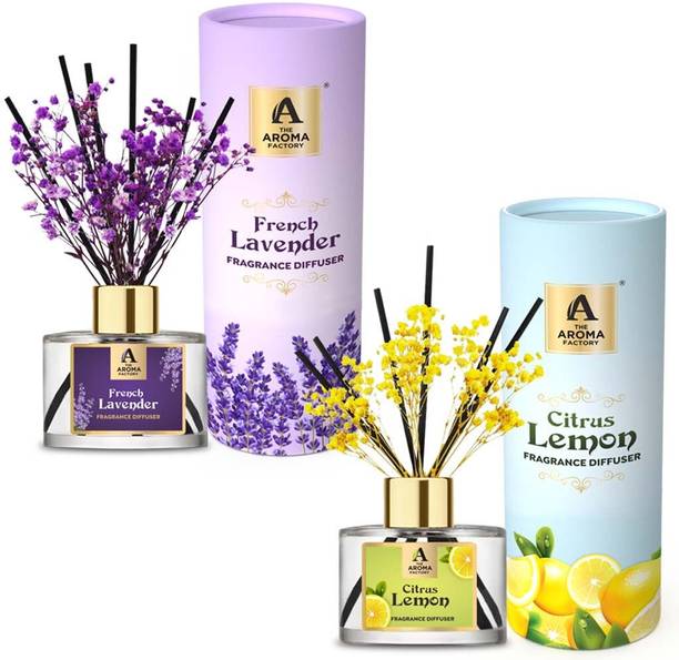 The Aroma Factory (Lavender & Citrus Lemon, 2 Box) Diffuser Set (Lavender & Citrus Lemon, 2 Box)