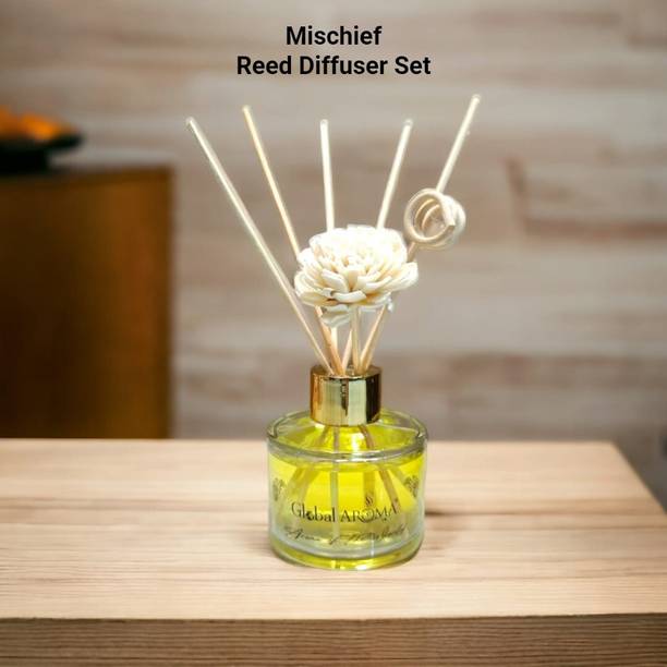 Mischief Reed Diffuser Set Fragrance for Office, Home, Gym and Yoga Diffuser Set Mischief Reed Diffuser Set 60ML,Fragrance for Office, Home, Gym and Yoga | Mood Enhancer, Smoke Less Room Freshener for