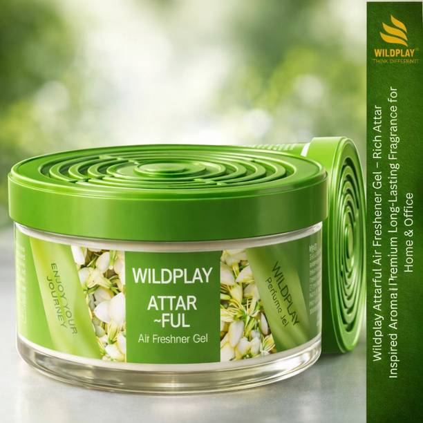 Wildplay Gel Attarful Car Air Freshener Natural, Elegant, jasmine mogra Floral Fragrance Diffuser Gel Attarful Car Air Freshener Diffuser Natural, Elegant, jasmine mogra Floral Fragrance Air Purifier
