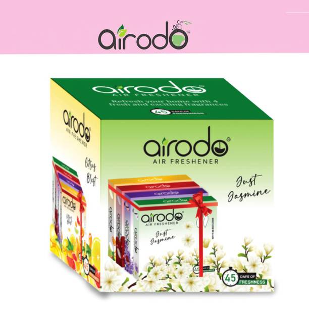 AIRODO Magic Rose, Citrus Blosy, Just Jasmine, Lovely Lavender Blocks Air Freshener Blocks For Bathroom And Toilet |Lasts Up To 45 Days|24H Protection-50gm